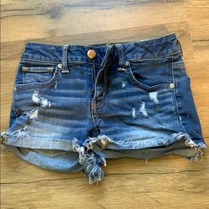 AEO Denim Ripped Shorts
